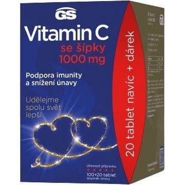 GS Vitamin C 1000 + šípky—120 tablet