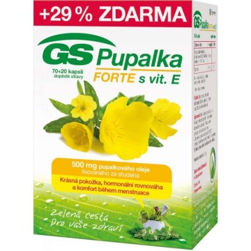 GS Pupalka Forte s vitaminem E —70+20 kapslí