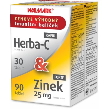 Walmark Herba-C + Zinek 25mg Promo2020—30 tablet Herba-C + 90 tablet Zinku 25mg