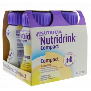 Nutridrink Compact S příchutí vanilkovo—4x125 ml