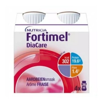 Nutricia Fortimel DiaCare s jahodovou příchutí—4x200ml