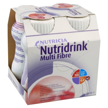 Nutridrink Multi Fibre Jahoda—4x200 ml