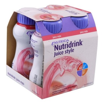 Nutridrink Juice Style S příchutí jahodobou—4x200 ml