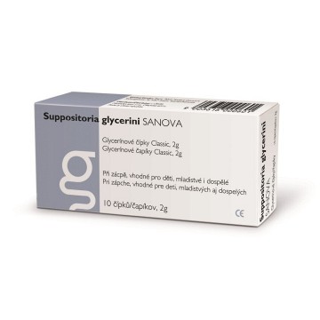  Glycerinové čípky Sanova Klasik—10 x 2g