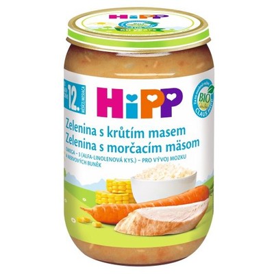 HiPP BIO Jemná zelenina s krocaním masem —220 g