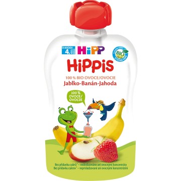 HIPP Ovoce 100% Bio Jablko-Banán-Jahoda—100 g